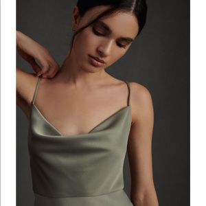 BHLDN Cali Satin Charmeuse Midi Dress